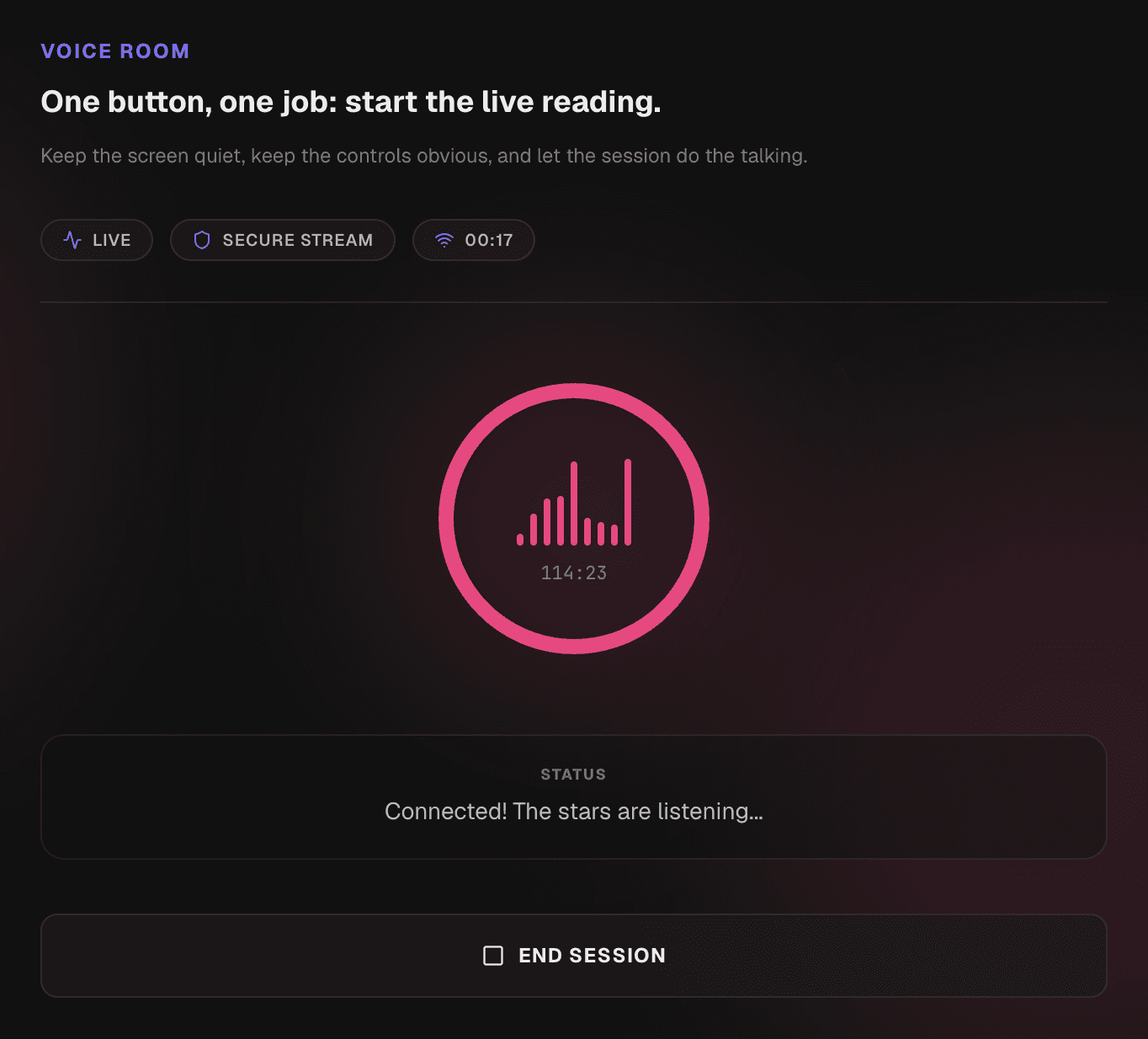 Astraeus AI — voice reading